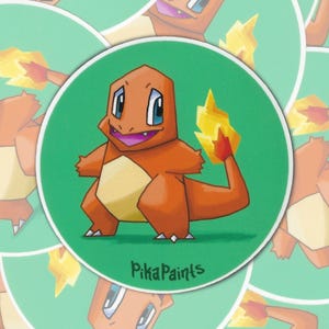 Poke Starters - Charmander // 3in Glossy Vinyl Sticker