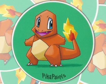 Pocket Monster Charmander // Glossy Vinyl Sticker (3 inches)