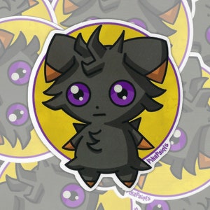 Pokeween Halloween ESP-urr Black Cat // 3in Glossy Vinyl Sticker