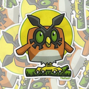 Pokeween Halloween HOOT Owl // 3in Glossy Vinyl Sticker
