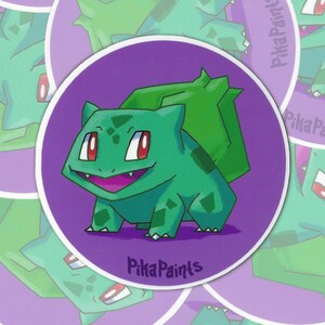 Poke Starters - Bulbasaur // 3in Glossy Vinyl Sticker
