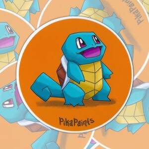 Poke Starters - Squirtle // 3in Glossy Vinyl Sticker