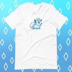 Ice Fox Alolan Vul-pix // T-Shirt // Matching Couples Gifts for Gamers