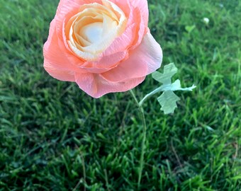 Handmade Crepe Paper Ranunculus- Paper Flowers for weddings