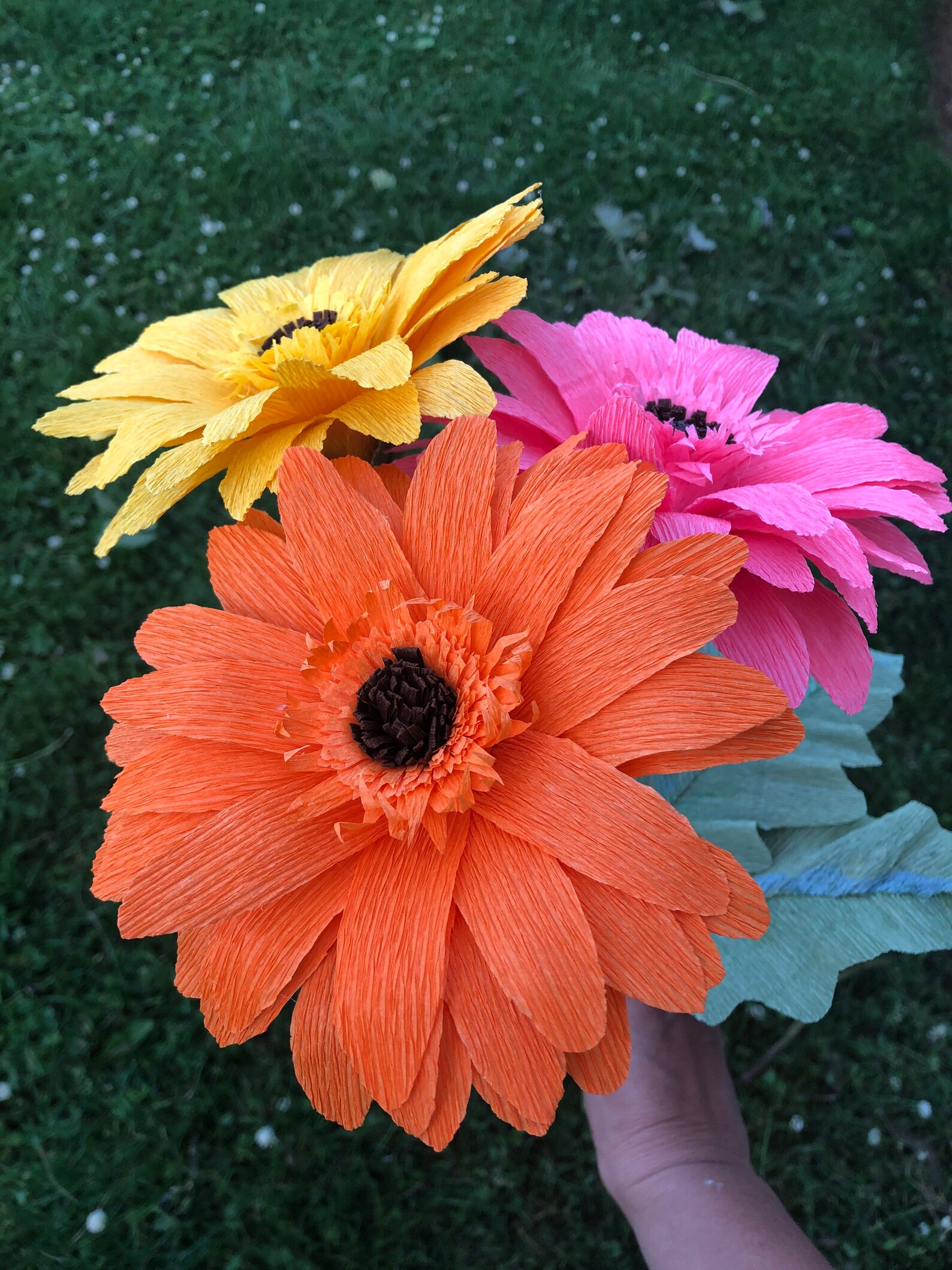 Handmade Crepe Paper Flower Gerbera Daisy Paper Flowers for Weddings Etsy