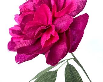 Handmade Crepe Paper Peony Flowers