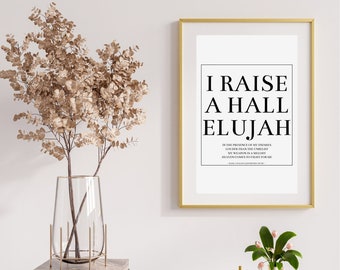 Christian worship digital prints - 3x A4 instant downloads - worship posters - Rasie a Hallelujah - You Say - The Blessing