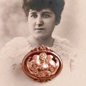 Broche Ancienne émaillée Pomponne 19ème Siècle - Style Victorien, Thème Oiseau
