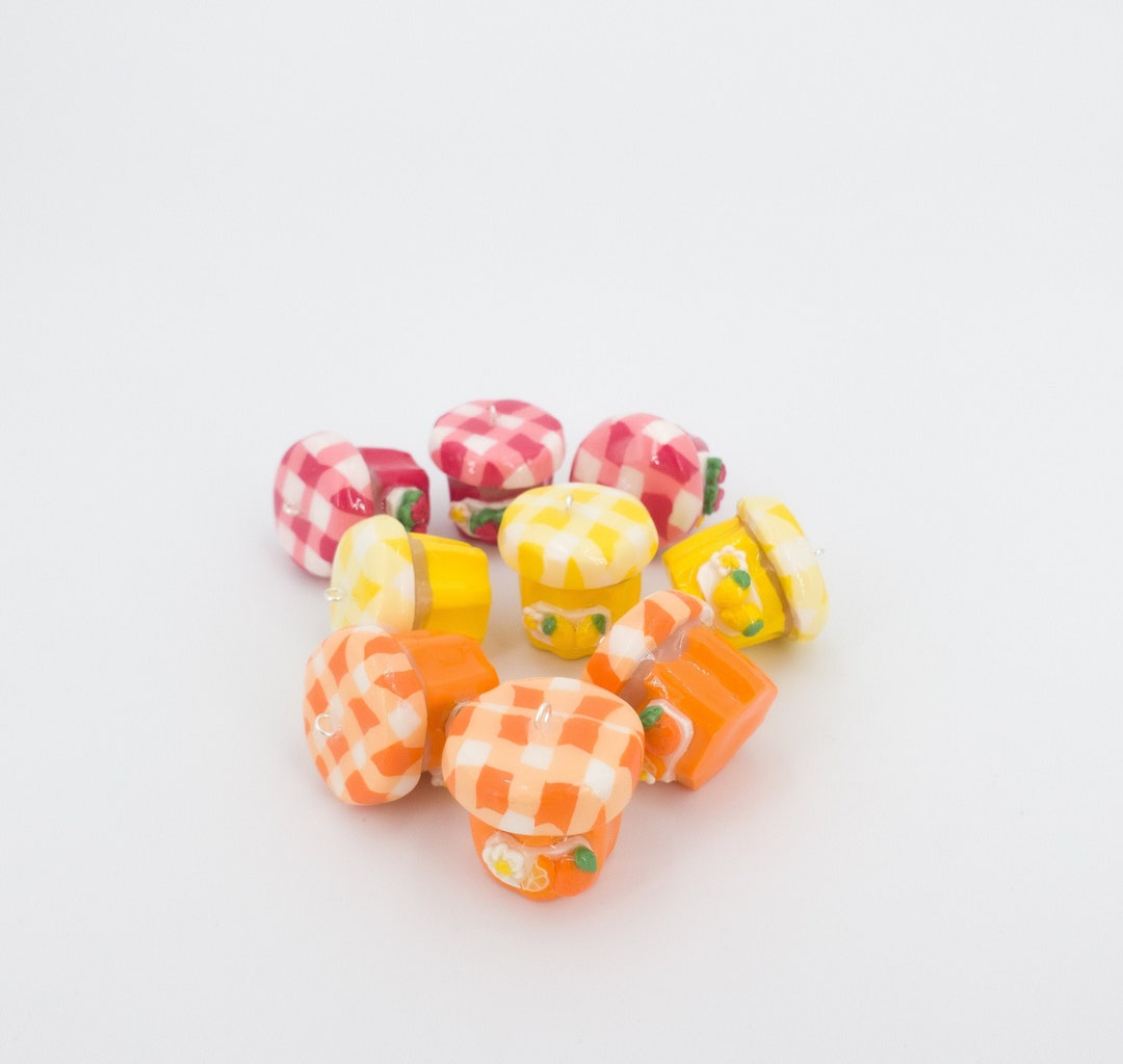 Summer Jam Jar Collection Polymer Clay Charm Lemon Curd Etsy UK