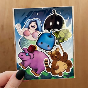 Stardew Valley inspired Sticker Pack Krobus Junimo Trash Panda and More Matte and Glossy Stickers