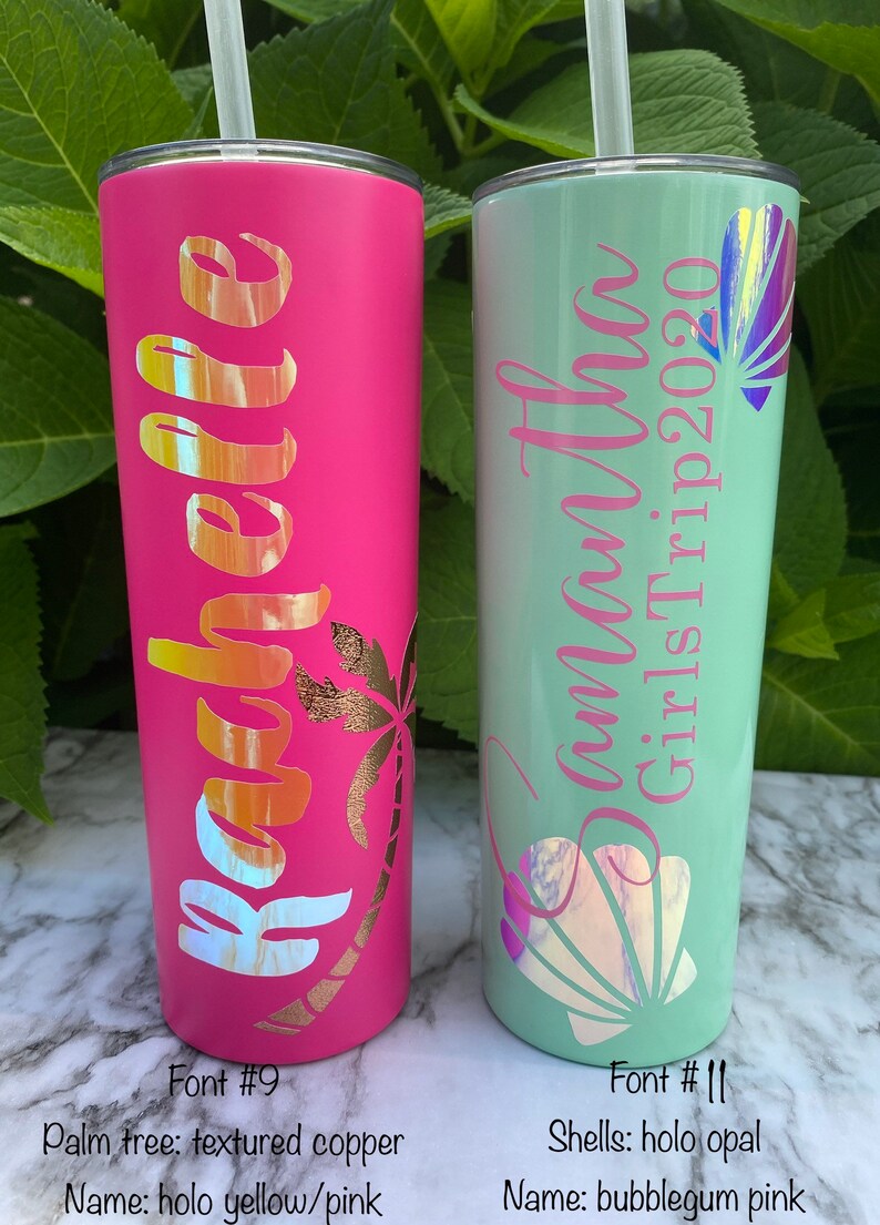 Personalized Beach Tumblers Girls Trip Gift Beach Vacation Etsy