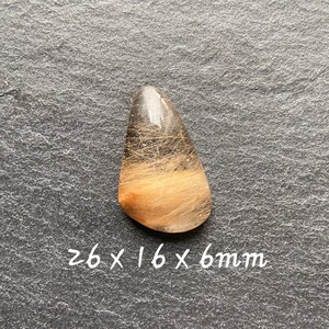 RUTILE QUARTZ Stone, Polished Rutile Quartz, Rutilated Quartz Stone, 26 x 16 x 6mm