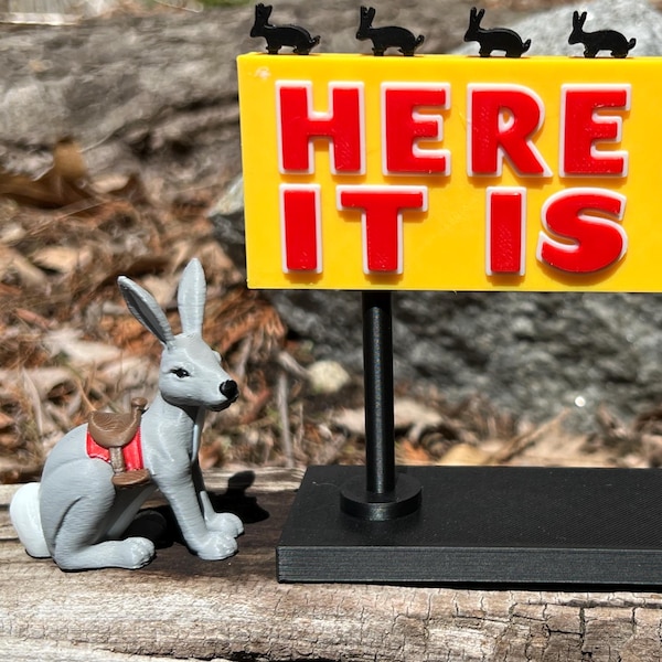 Mr Rabbit Statue - Miniaturversion der Jack Rabbit Handelsposten Statue in Joseph City Arizona, Route 66, Mother Road, Roadside America