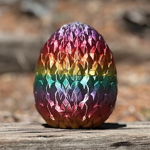Dragon Scale Egg - Dragon Egg Storage Vault, Perfect for Toys, Dice, Gaming (D&D, Pathfinder, Mork Borg, Kids on Bikes)