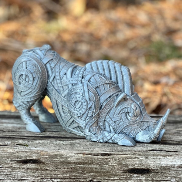 Metal Boar Piggy Bank -  Metallic boar Fantasy Themed Bank for your Coins (Dungeons and Dragons, Mork Borg, Pathfinder, Call of Cthulhu)