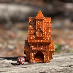 Tavern Dice Tower - Tavern Themed Dice Tower for Tabletop RPG & Board Games (Dungeons and Dragons, Call of Cthulhu, Mork Borg)