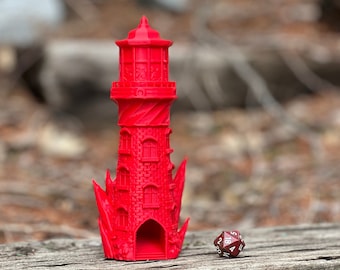 Lighthouse Dice Tower - Lighthouse Themed Dice Tower for Tabletop RPG & Board Games (Dungeons and Dragons, Call of Cthulhu, Mork Borg)