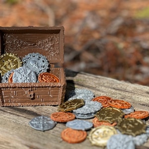 Pirate Coins - Pirate Themed Prop Coins for Tabletop RPG and Board Games Like Dungeons and Dragons, Pathfinder, Call of Cthulhu, Mork Borg
