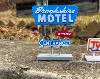 Brookshire Motel Sign - Miniature Version of the Brookshire Motel sign in Tulsa Oklahoma, Route 66, Mother Road, Roadside America