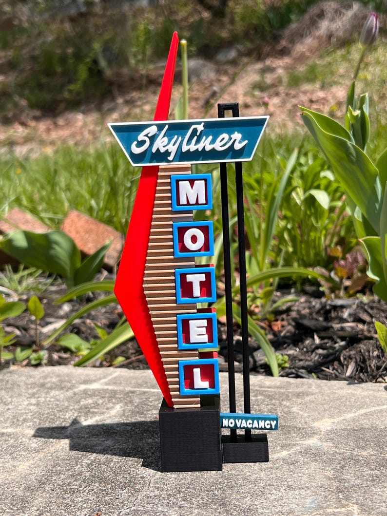Skyliner Lettering Skyliner Motel Sign - Miniature Version of the Motel Sign in Stroud ...