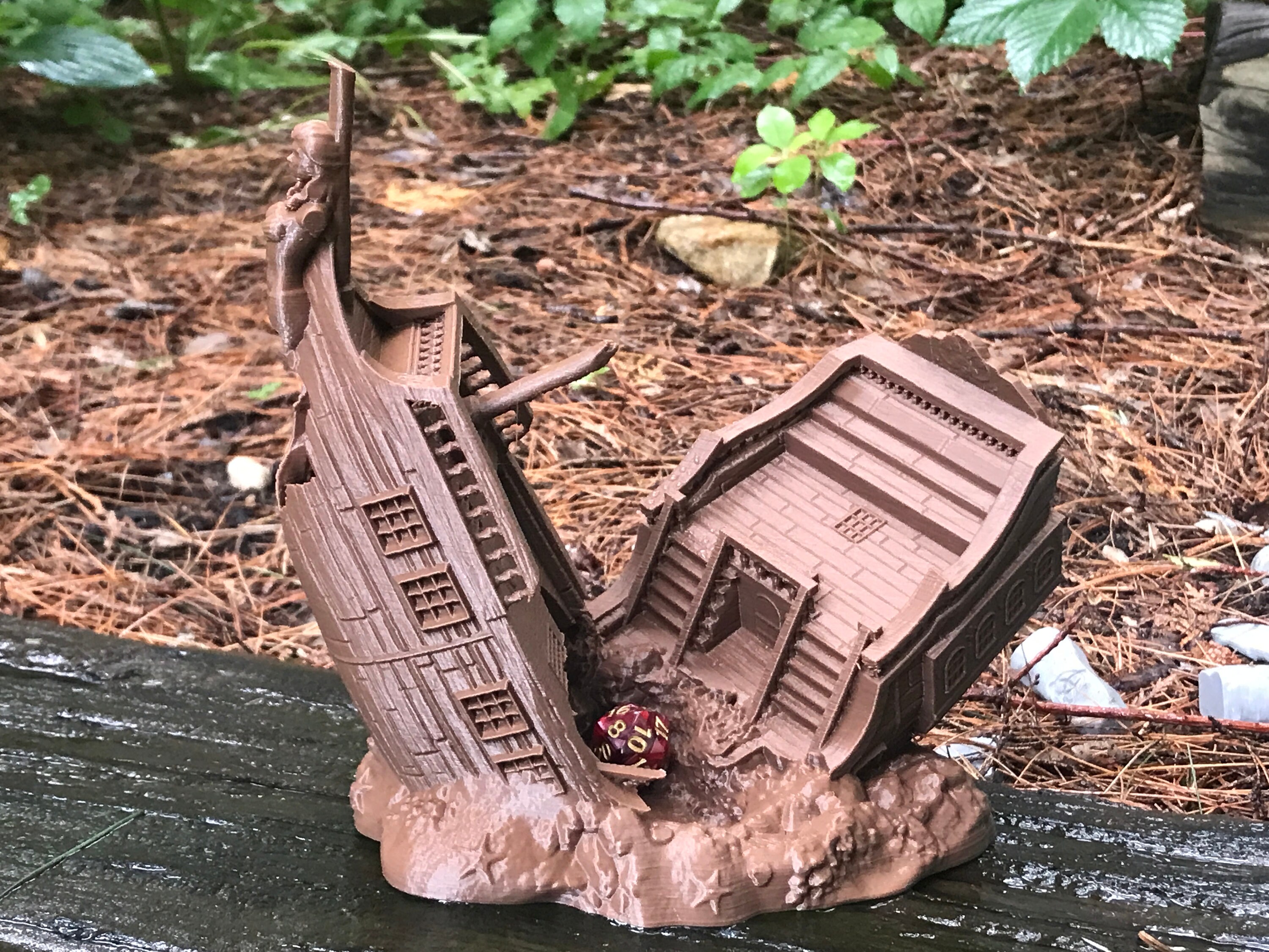 Pirate Ship Dice Tower Dice Tower for Tabletop RPG and Board Etsy UK