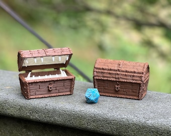 Mimic Dice Jail - Treasure Chest Themed Mechanical Dice Jail, Perfect for RPGs like D&D, 5e, Pathfinder, Cthulhu, Mork Borg, Mythic Legions
