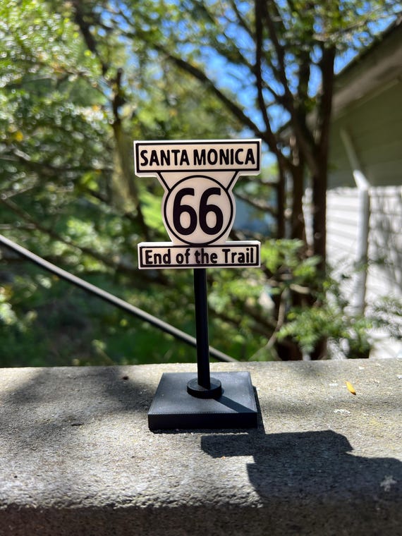 End of the Trail Sign - Miniature Version of the Santa Monica