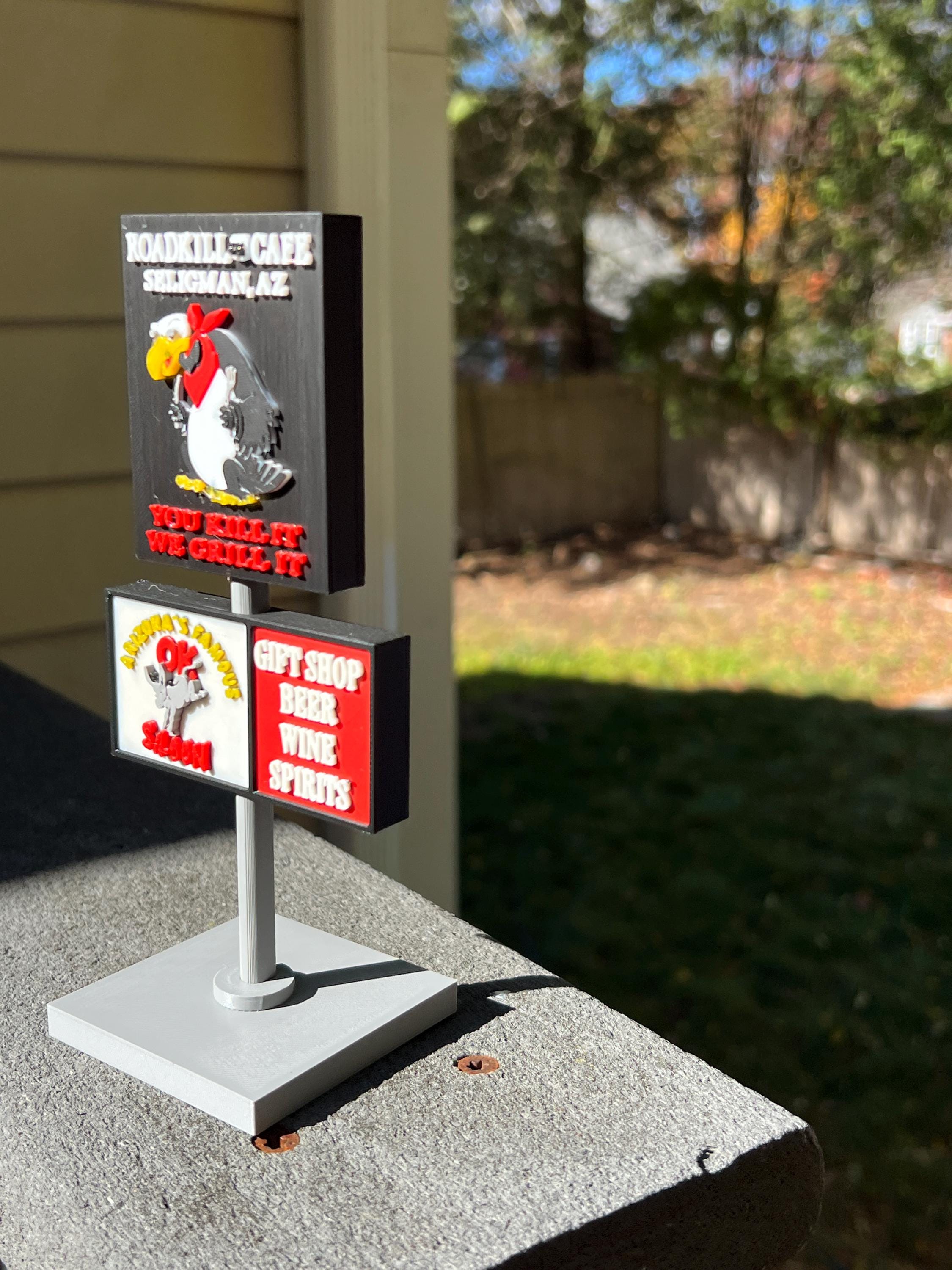 Roadkill Sign Roadkill Cafe/ok Saloon Sign - Miniature Version of the Roadkill Cafe ...