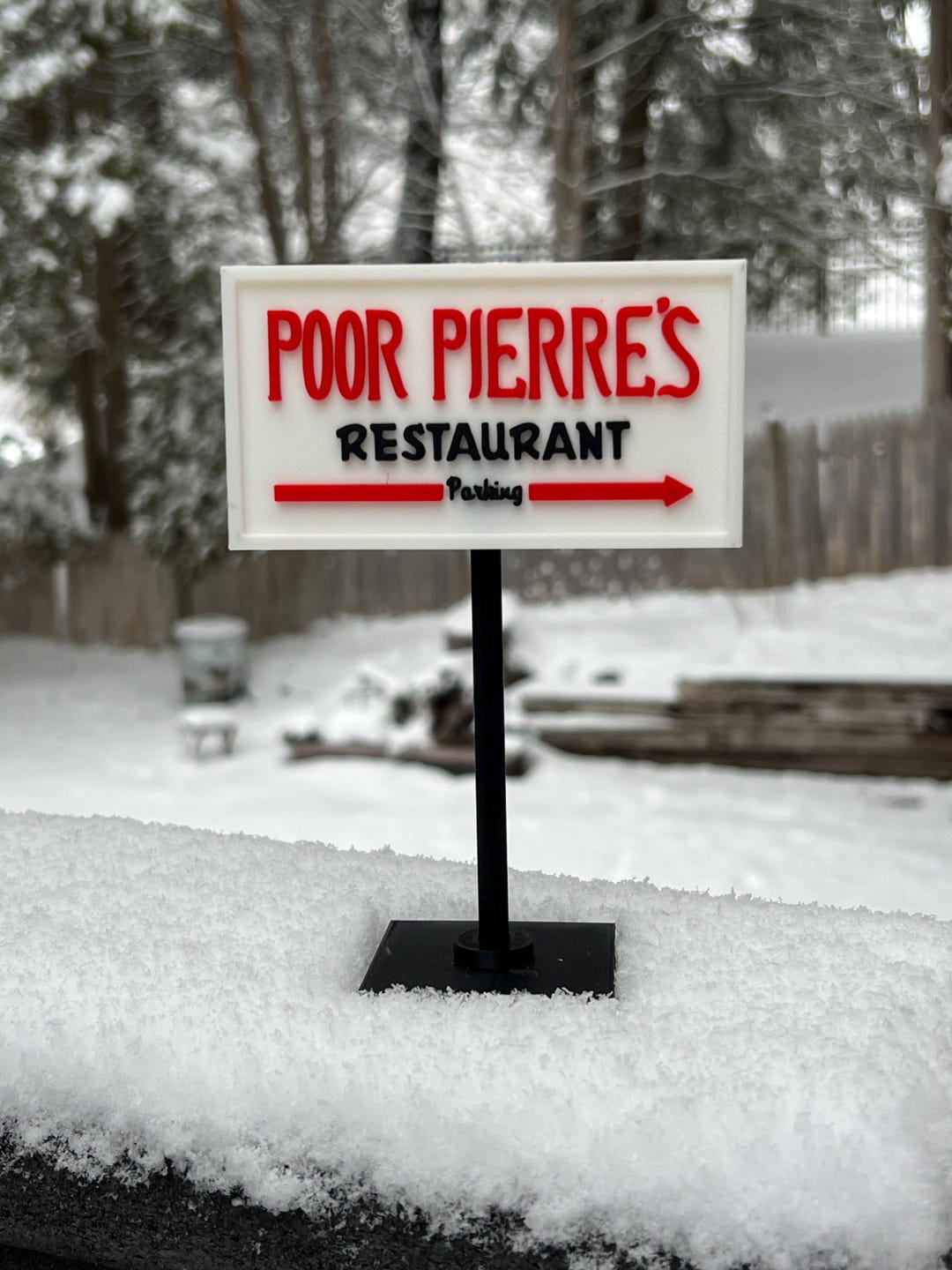 Poor Service Sign Poor Pierre's Sign - Miniature Version of the Former Restaurant Sign in ...