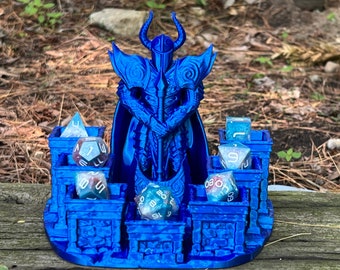 Mythic Warrior Dice Keeper - Knight Themed Dice Display for Tabletop RPG & Board Games (Dungeons and Dragons, Call of Cthulhu, Mork Borg)