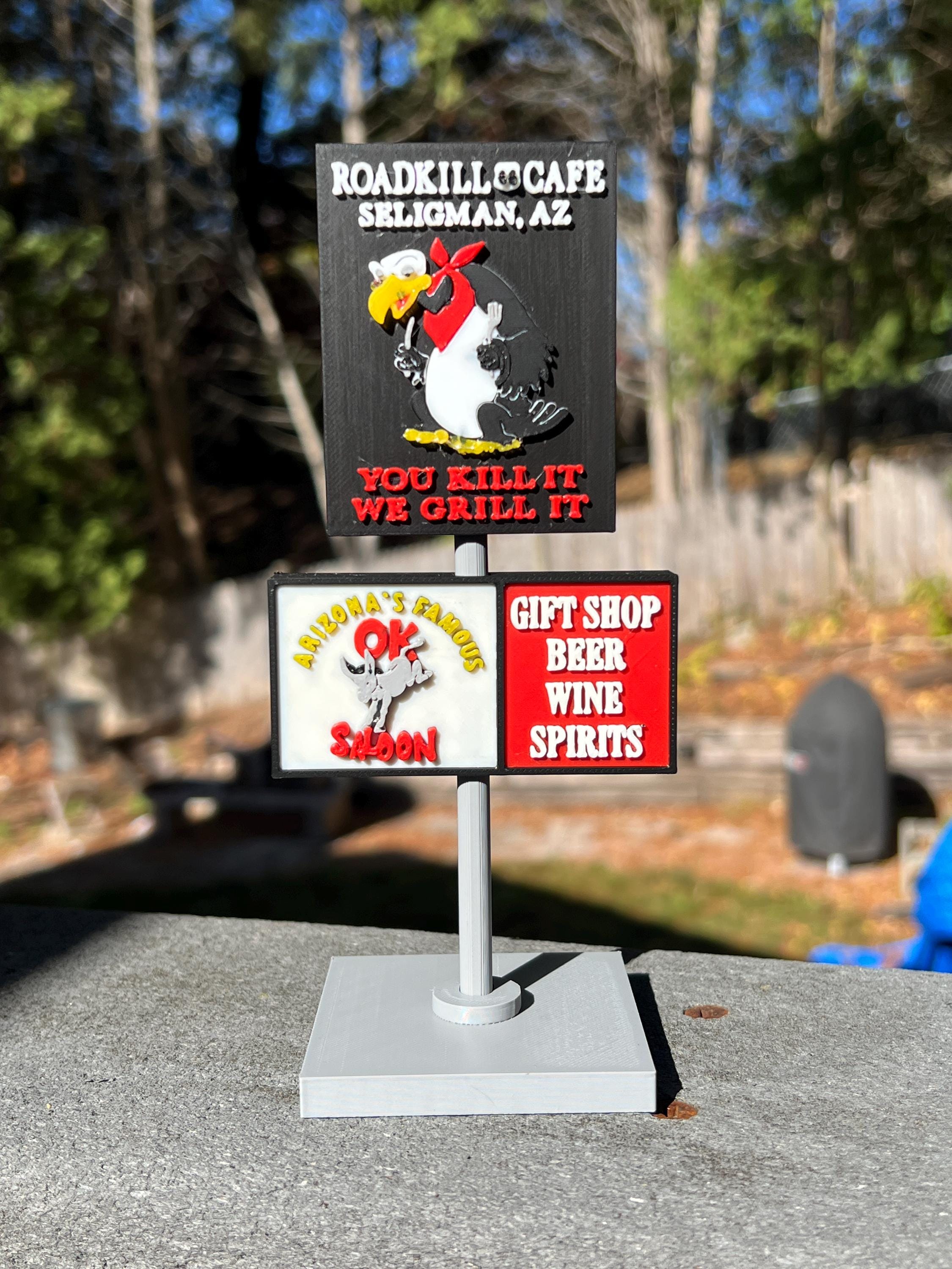 Roadkill Sign Roadkill Cafe/ok Saloon Sign - Miniature Version of the Roadkill Cafe ...