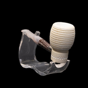 Falcon Straight Stem Meerschaum Pipe, Unsmoked Meerschaum Pipe, The Best Block Meerschaum