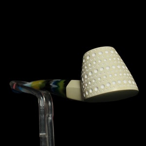Freehand Pipe, Half Bent Stem Meerschaum Pipe, 100% Solid Block Meerschaum, Unsmoked Meerschaum Pipe