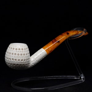 Lattice Brandy Meerschaum Pipe, Classic Lattice, The Best Block Meerschaum, Unsmoked Meerschaum