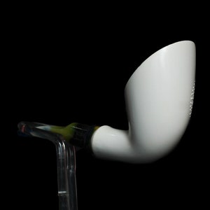 Lattice Freehand Pipe, Full Bent Stem Meerschaum Pipe, 100% Solid Block Meerschaum, Unsmoked Meerschaum Pipe