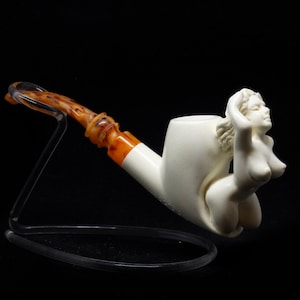 Hand Carved Smooth Naked Lady, Unsmoked Meerschaum Pipe, The Best Block Meerschaum