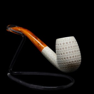 Lattice Brandy Meerschaum Pipe, Classic Lattice, The Best Block Meerschaum, Unsmoked Meerschaum