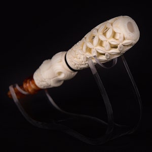 Deep Lattice Cigarette Holder, The Best Block Meerschaum, Unsmoked Meerschaum