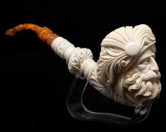 Hand Carved Sultan Meerschaum Pipe, The Best Block Meerschaum, Unsmoked Pipe, Turkish Meerschaum