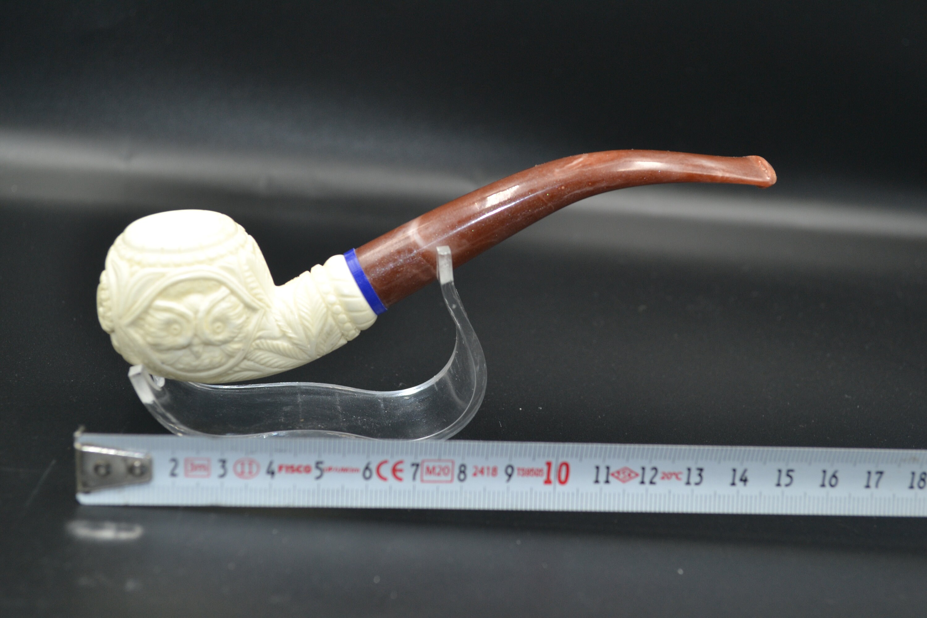 Embossed Owl Pipe, Meerschaum Pipe, Unsmoked Pipe, Tobacco Pipe ...