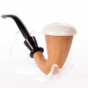 Calabash Meerschaum Pipe, Middle Size Wood Calabash, Unsmoked Pipe, Smooth Bowl Calabash,The Best Block Meerschaum, Full Bent Stem Pipe