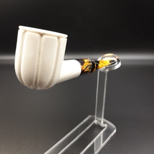 Verkleidete klassische Meerschaum-Pfeife, gerade Stem-Meerschaum-Pfeife, ungerauchte Meerschaum-Pfeife, die beste Block-Meerschaum-Pfeife
