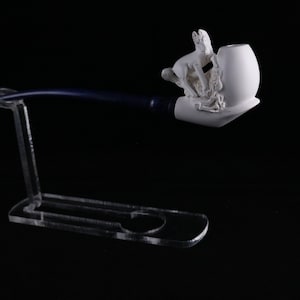 Horse and Egg Straight Stem Meerschaum Pipe, Unsmoked Meerschaum Pipe, The Best Block Meerschaum