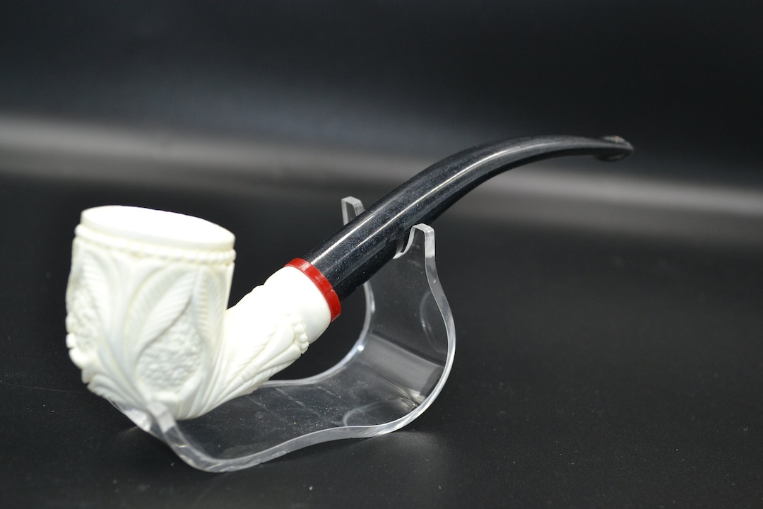 Embossed Floral Pipe, Meerschaum Pipe, Leaf Designs Embossed Pipe ...