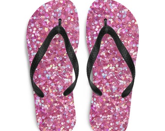 sequin flip flops in vibrant colors