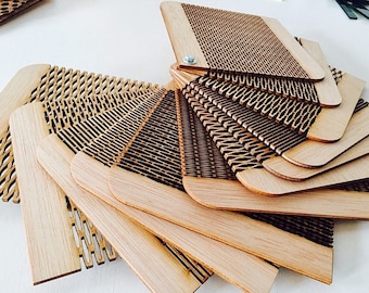 Laser cut flexible plywood 17 type svg files Glowforge flexible plywood svg file vector digital template Laser cut file plywood bending - #9