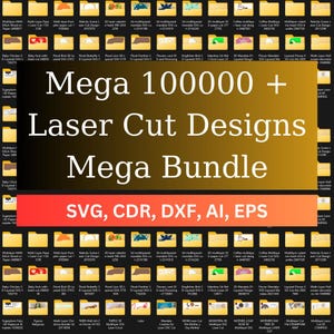 Mega paquete de corte láser 100000 archivos vectoriales, dxf, 3d, 2d, cnc, Mega paquete de corte láser SVG, archivos CNC, grabado, enrutador CNC, corte por plasma - n.° 10