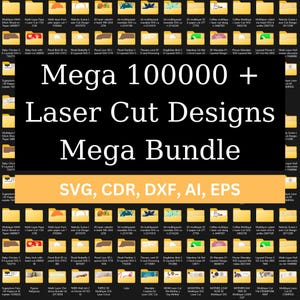 Mega bundle di taglio laser 100000 file vettoriali, dxf, 3d, 2D, cnc, Laser Cut Mega Bundle SVG, file CNC, incisione router CNC taglio al plasma - #10