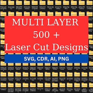 500+ meerlaagse lasergesneden bestanden, dxf-bestanden, 3D, 2D, cnc, lasergesneden bundel SVG, CNC-bestanden, gravure CNC-router plasmasnijden - #7