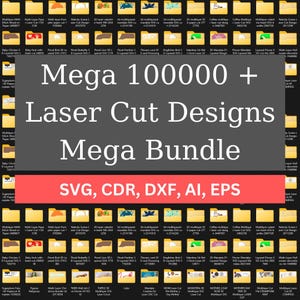 Mega bundle di taglio laser 100000 file vettoriali, dxf, 3d, 2D, cnc, Laser Cut Mega Bundle SVG, file CNC, incisione router CNC taglio al plasma - #10